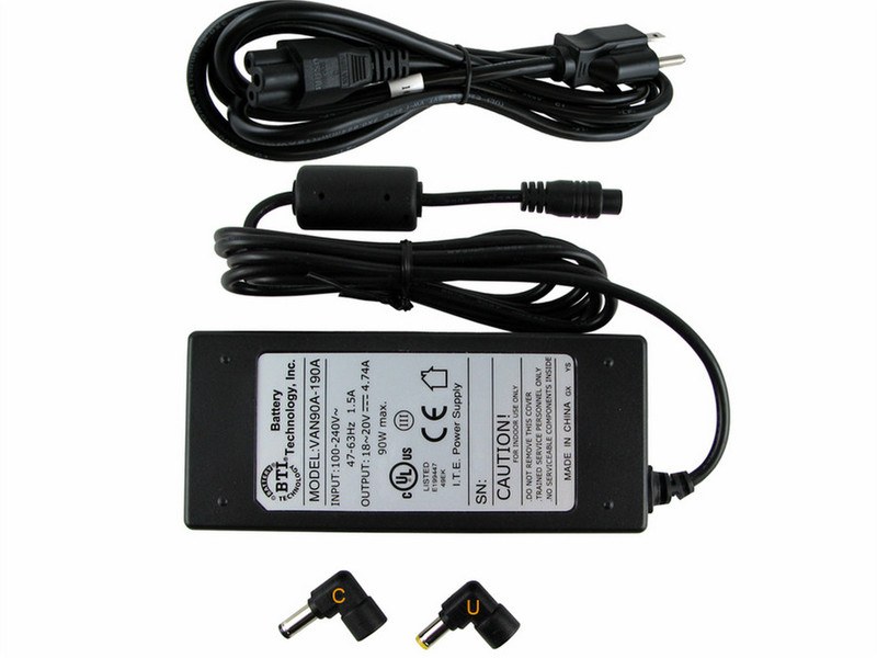 BTI AC-U90W-AR 90W Black power adapter/inverter