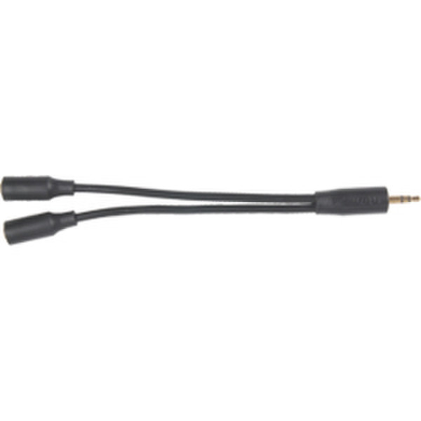 Audiovox AH202 2 x 3.5 mm plugs 3.5 mm jack Black cable interface/gender adapter