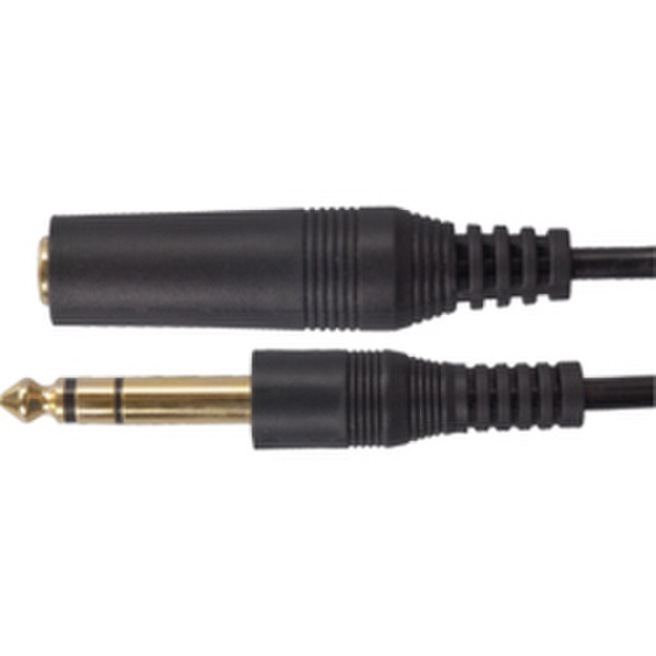 Audiovox 1.8m Stereo Headphone 1.8m 6.35mm 6.35mm Black audio cable