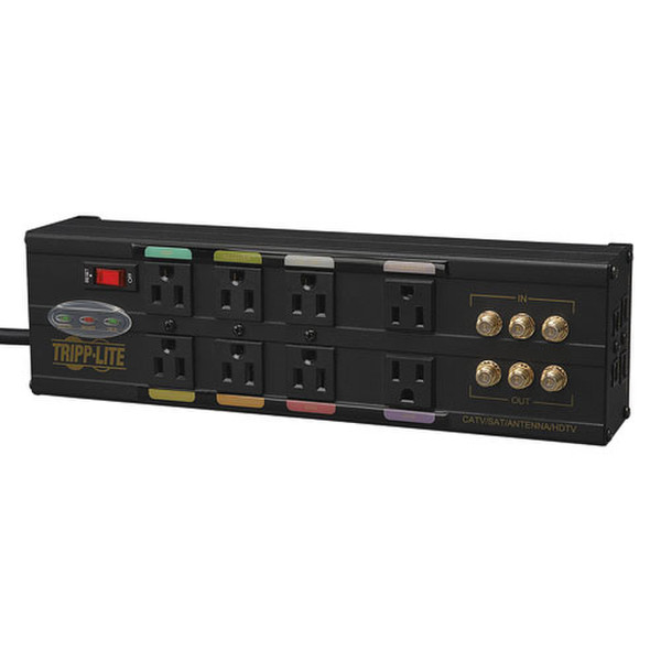 Tripp Lite AVBAR8 8AC outlet(s) 120V 2.4m Black surge protector