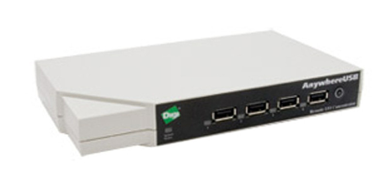 Digi AnywhereUSB TS 100Mbit/s Black,White interface hub