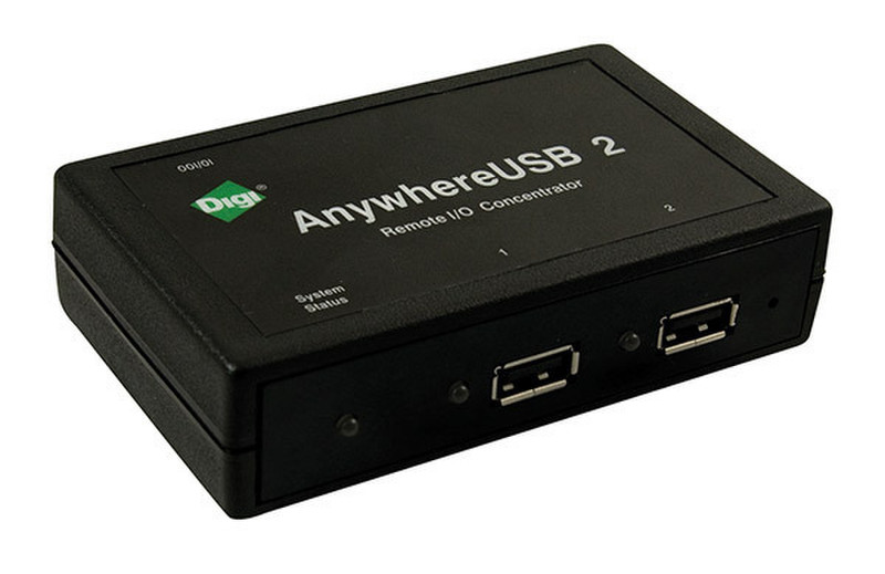Digi AnywhereUSB/2 100Mbit/s Black interface hub