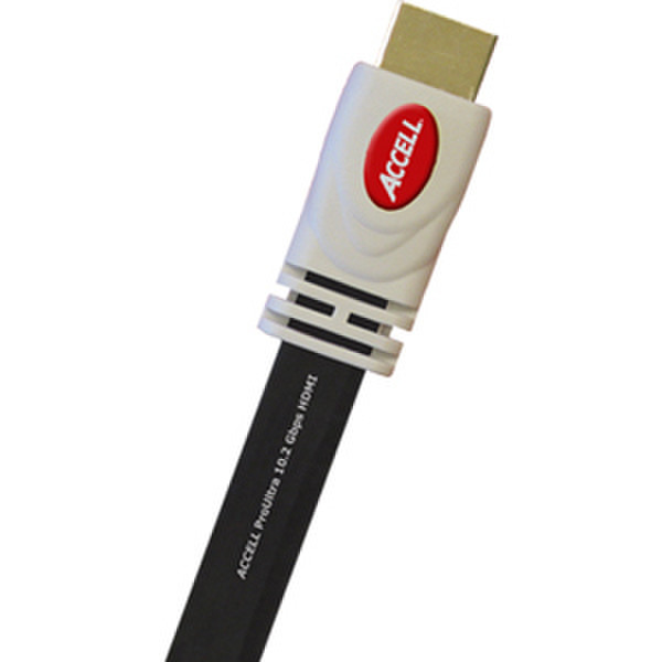 Accell ProUltra Flat HDMI 10ft 3m HDMI HDMI Black,White HDMI cable