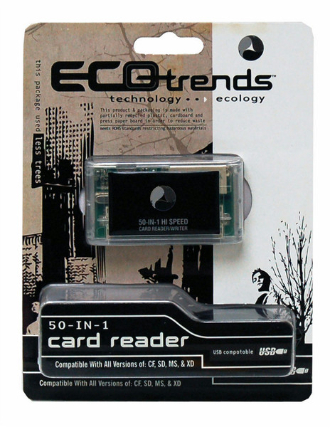 Sakar Eco Trends USB 2.0 Черный устройство для чтения карт флэш-памяти
