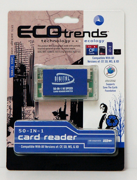 Sakar Eco Trends Синий устройство для чтения карт флэш-памяти