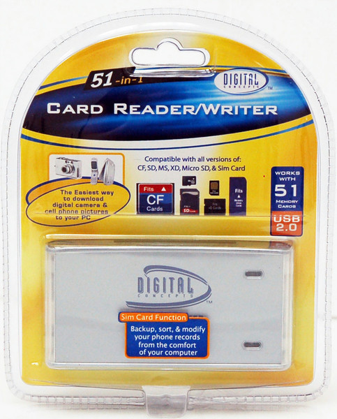 Sakar 51-in-1 Card Reader/Writer USB 2.0 card reader