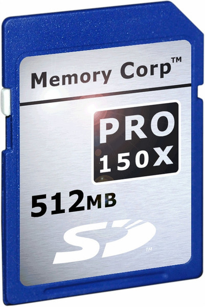 Memory Corp 512 MB PRO X SecureDigital Card (SDC) X150 0.5GB SD memory card