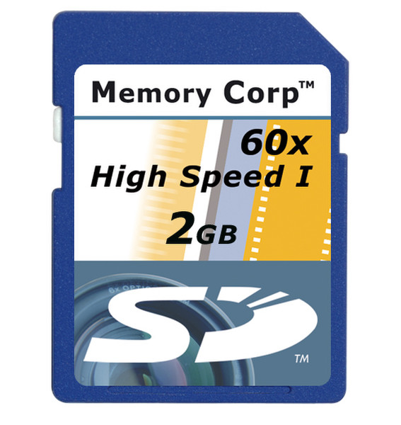 Memory Corp 2 GB SecureDigital Card (SDC) High Speed x60 2GB SD Speicherkarte