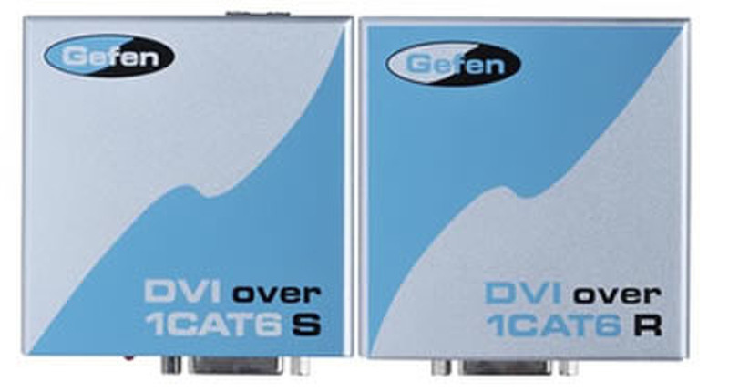 Gefen EXT-DVI-1CAT6 DVI RJ-45 Blau, Silber Kabelschnittstellen-/adapter