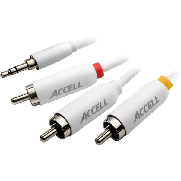 Accell L079B-007J 2m 3.5mm Weiß Videokabel-Adapter
