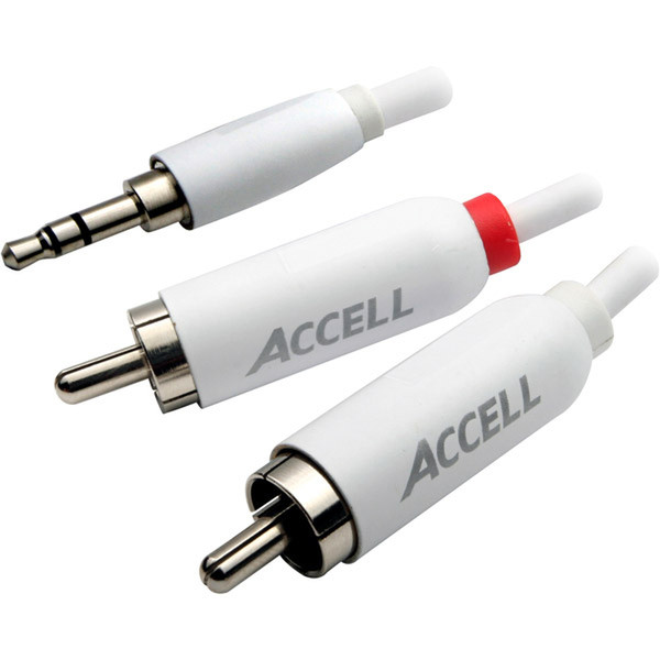 Accell L097B-007J 2m 3.5mm Weiß Audio-Kabel