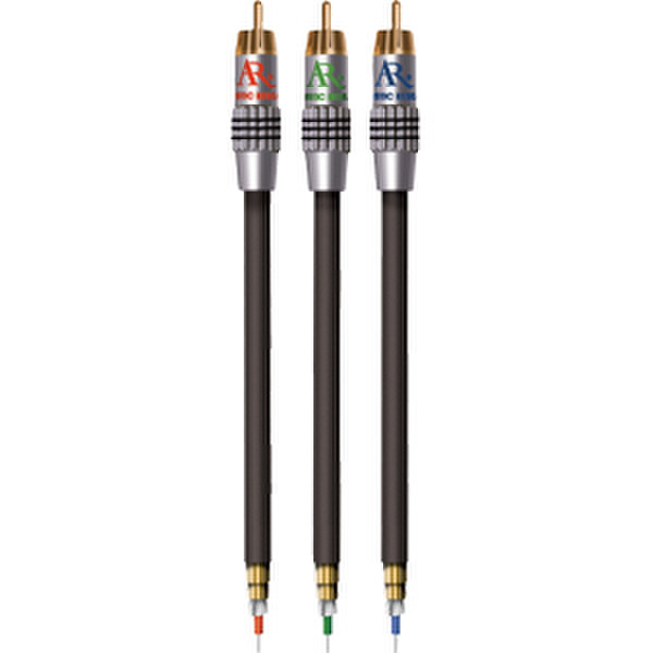 Audiovox PR193N 7.62m RCA Black,Gold,Silver component (YPbPr) video cable