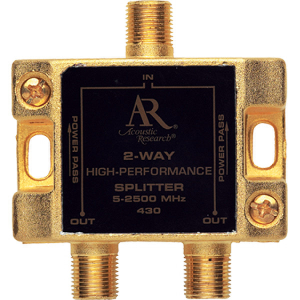 Audiovox PR430N Черный, Золотой кабельный разветвитель и сумматор