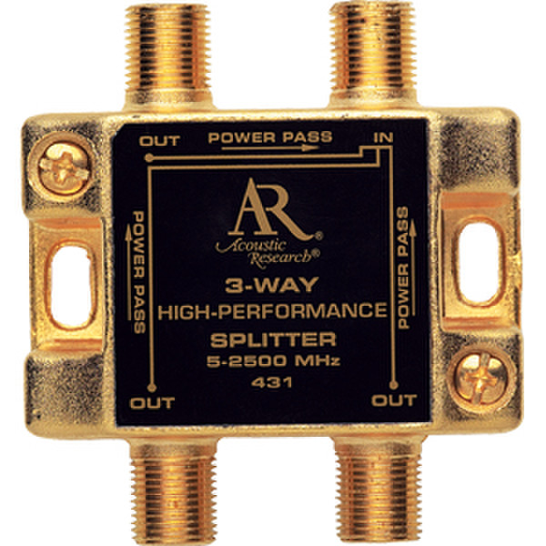 Audiovox PR431N Черный, Золотой кабельный разветвитель и сумматор
