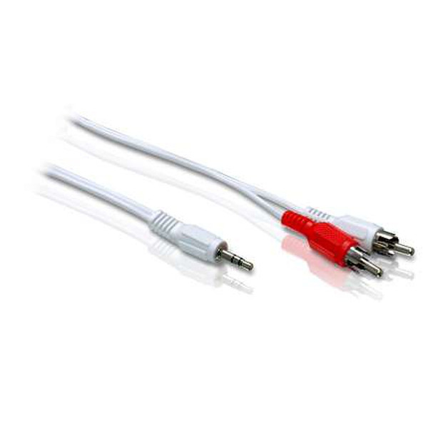 Philips Stereo Y adapter 1.83м 3.5mm 2 x RCA Белый аудио кабель