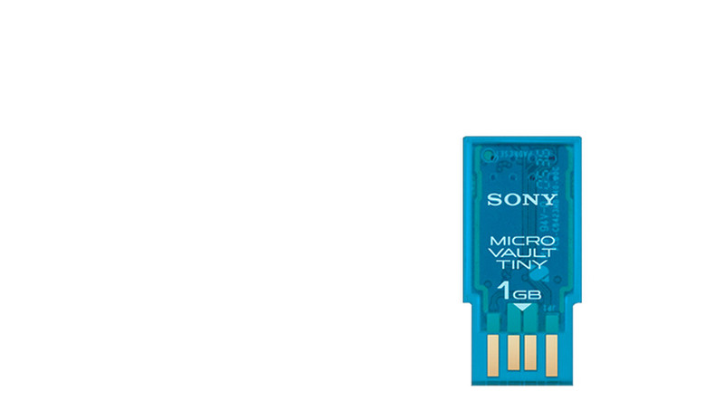 Sony 1GB Micro Vault Tiny 1ГБ USB 2.0 Type-A Синий USB флеш накопитель