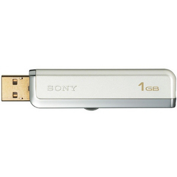Sony Micro Vault Turbo USB Flash Drive 1GB USB 2.0 Type-A White USB flash drive