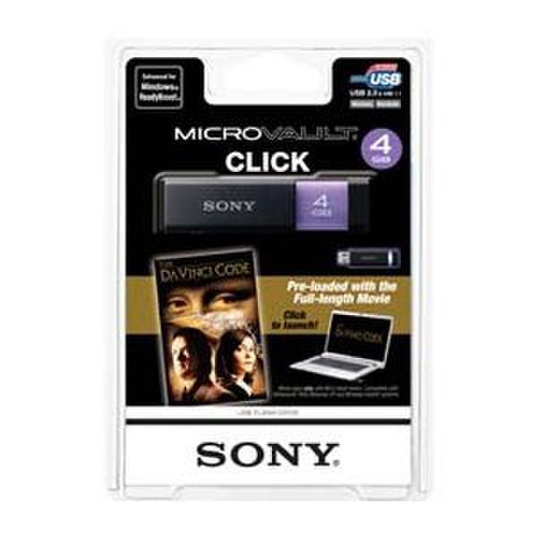 Sony The Da Vinci Code Micro Vault Click 4GB USB 2.0 Type-A USB flash drive