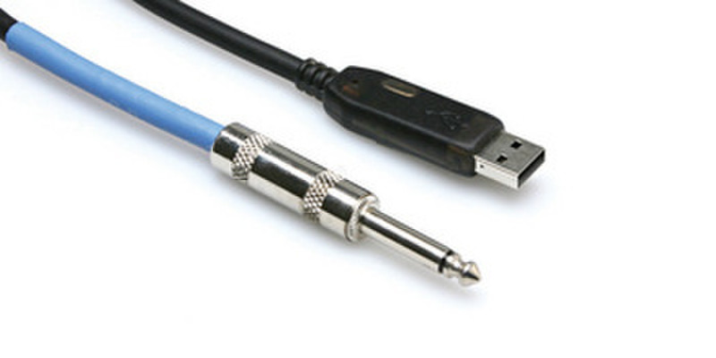 Hosa Technology USQ-110 3.04м 3.5mm USB Черный, Синий аудио кабель