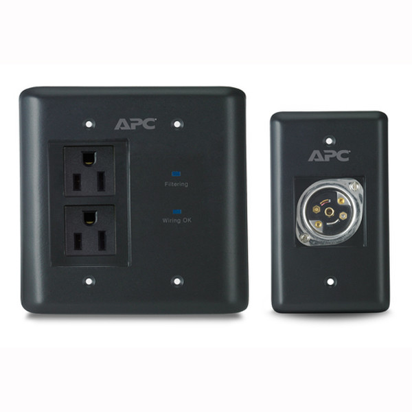 APC AV Black In-Wall Power Filter and Connection Kit surge protector