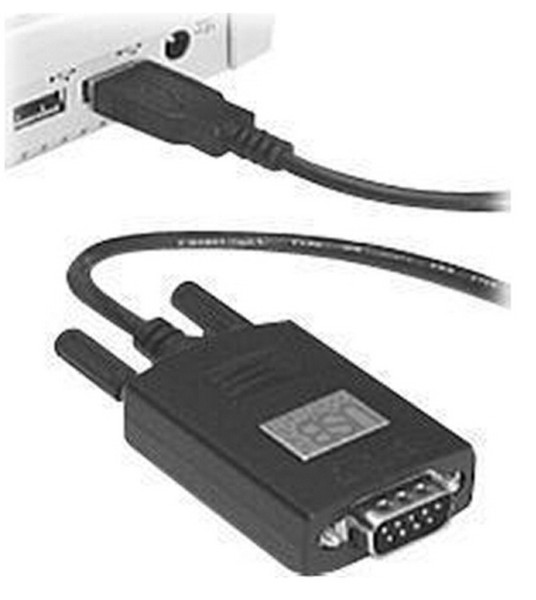 Dell Wyse USB to Serial Cable Adapter 9-pin RS-232 USB Черный кабельный разъем/переходник