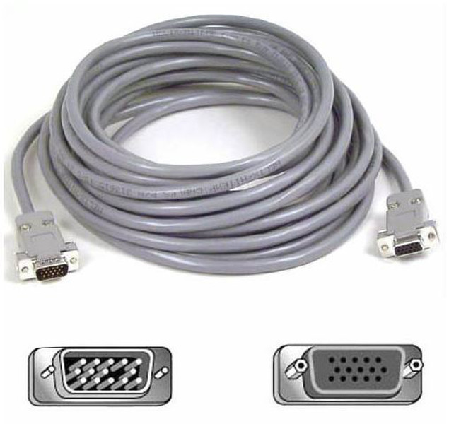 Belkin VGA 22.86m 22.86m VGA (D-Sub) VGA (D-Sub) Grau VGA-Kabel