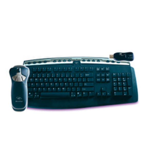 Gyration GO Pro Optical Air Mouse and Full-Size Keyboard Suite 9m RF Wireless Tastatur