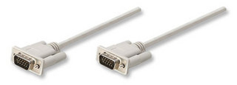 Manhattan 3m HD15 Cable 3m VGA (D-Sub) VGA (D-Sub) White VGA cable