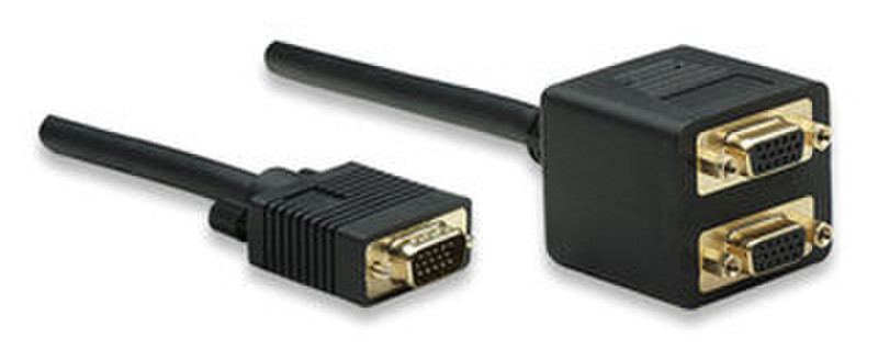 Manhattan 307765 0.3м VGA (D-Sub) VGA (D-Sub) Черный VGA кабель