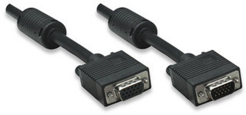 Manhattan HD15, 4.5m 4.5м VGA (D-Sub) VGA (D-Sub) Черный VGA кабель