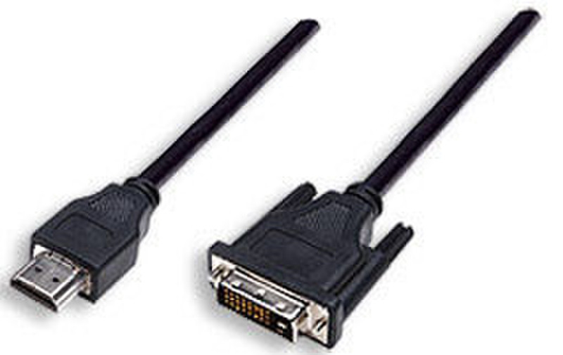 Manhattan 372510 3.05м HDMI DVI-D Черный адаптер для видео кабеля