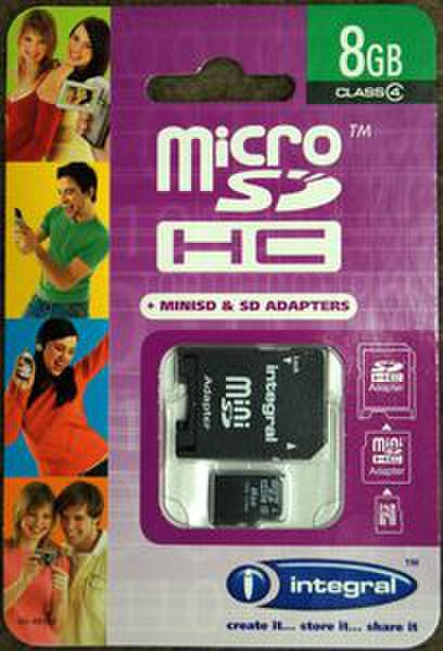 Integral INMSDH8G4NAV2 8GB MicroSDHC Speicherkarte