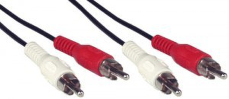 InLine 89931A 15m 2 x RCA Black audio cable