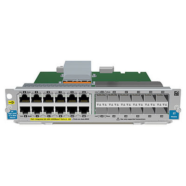 Hewlett Packard Enterprise 12-port Gig-T PoE+ / 12-port SFP v2 модуль для сетевого свича