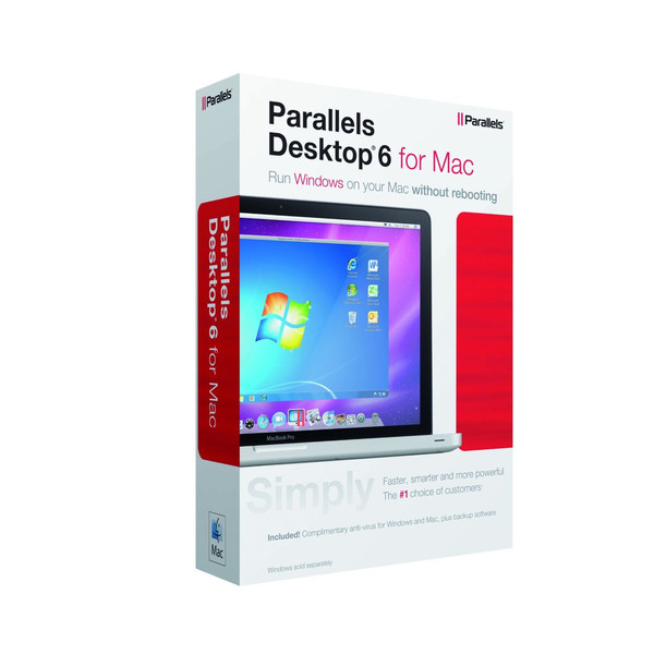 Parallels Desktop 6.0 f/ Mac, 1-9u, FR