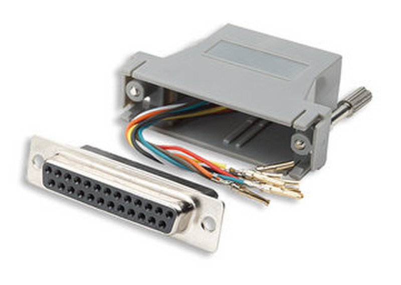 Intellinet 200998 DB25, F RJ-45, F Grey cable interface/gender adapter