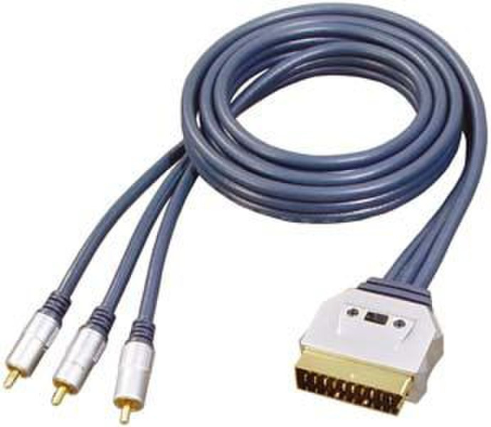 GR-Kabel PB-473 3м SCART (21-pin) Черный адаптер для видео кабеля