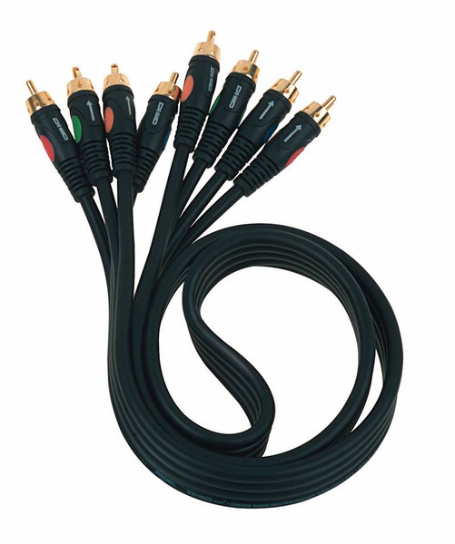 Die-Hard DH510LU3 3м 4 x RCA Черный компонентный (YPbPr) видео кабель
