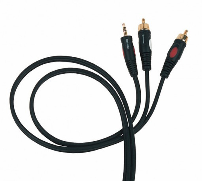 Die-Hard DH520 1.8m 3.5mm 2 x RCA Black audio cable