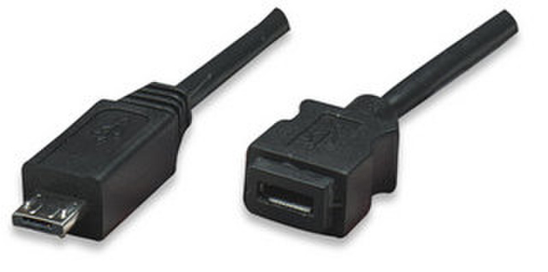 Manhattan 307406 1.8м Micro-USB A Черный кабель USB
