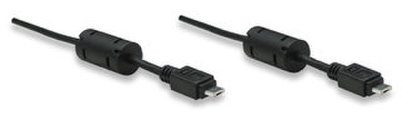 Manhattan 307468 1.8м Micro-USB A Micro-USB A Черный кабель USB