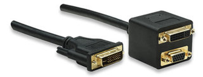 Manhattan 307796 0.3m DVI-I DVI-I Black DVI cable