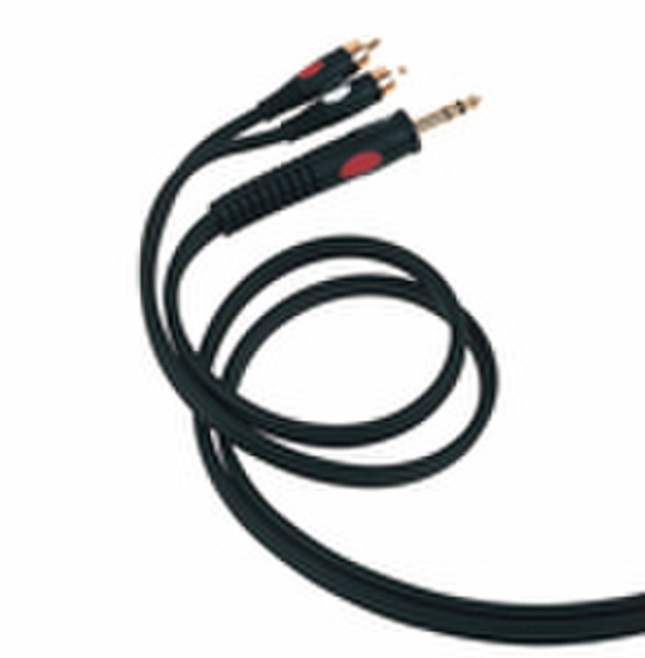 Die-Hard DH525LU3 3m 6.35mm 2 x RCA Black audio cable