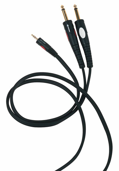 Die-Hard DH545 1.8m 3.5mm 2 x 6.35mm Black audio cable