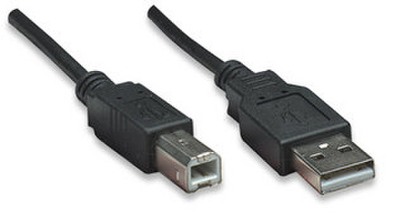 Manhattan 337779 4.5м USB A USB B Черный кабель USB