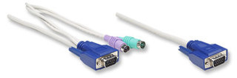 Intellinet 502535 1.8м кабель клавиатуры / видео / мыши