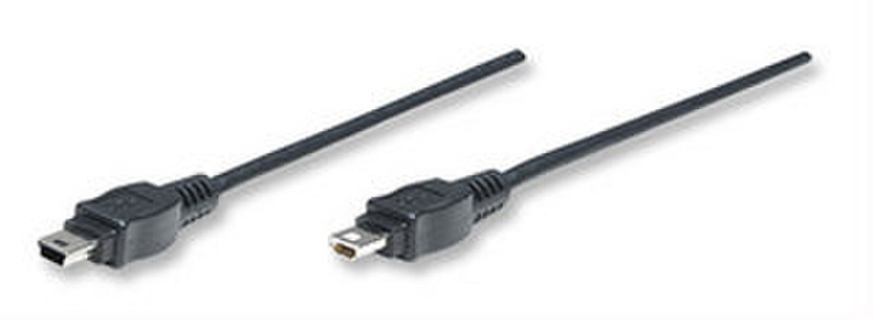 Manhattan 373234 1.8m Mini-USB A Mini-USB B Black USB cable