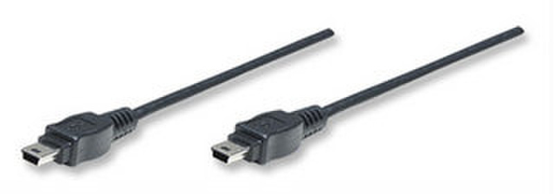 Manhattan 373371 1.8m Mini-USB B Mini-USB B Black USB cable
