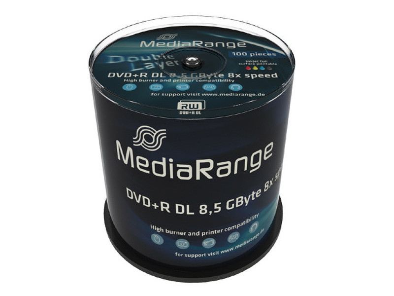 MediaRange MR471 8.5ГБ DVD+R DL 100шт чистый DVD