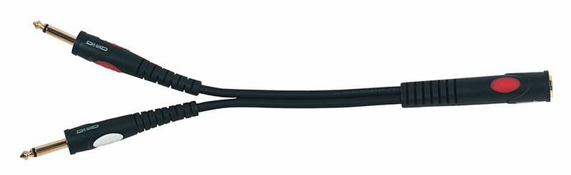 Die-Hard DH610LU09 0.9m 6.35mm 2 x 6.35mm Black audio cable